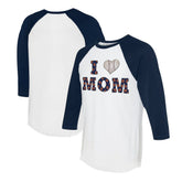 Detroit Tigers Tiny Turnip Women's I Love Mom 3/4-Sleeve Raglan T-Shirt - MLB