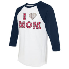 Washington Nationals Tiny Turnip Women's I Love Mom 3/4-Sleeve Raglan T-Shirt - MLB