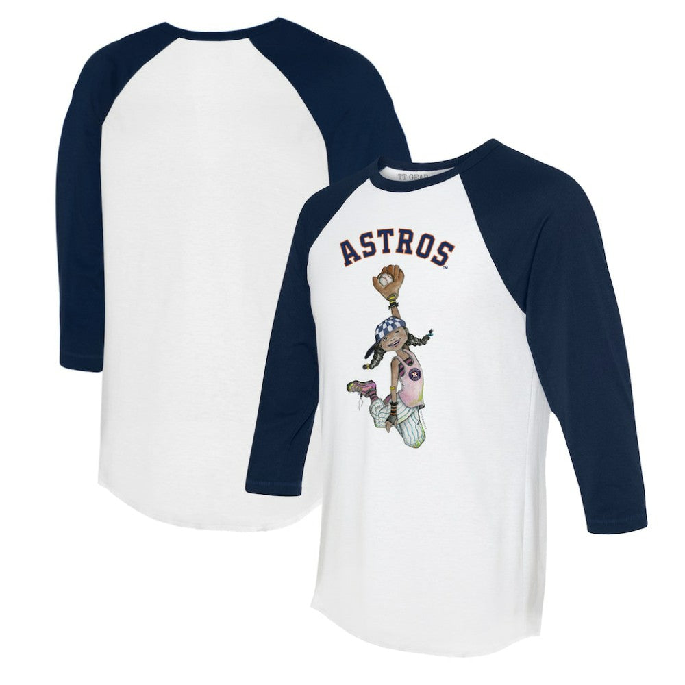 Houston Astros Tiny Turnip Women's Jada 3/4-Sleeve Raglan T-Shirt - MLB