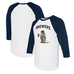 Milwaukee Brewers Tiny Turnip Women's Kate 3/4-Sleeve Raglan T-Shirt - MLB