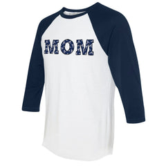 Atlanta Braves Tiny Turnip Women's Logo Mom 3/4-Sleeve Raglan T-Shirt - MLB
