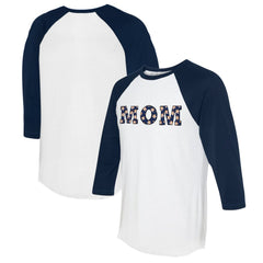 Houston Astros Tiny Turnip Women's Logo Mom 3/4-Sleeve Raglan T-Shirt - MLB