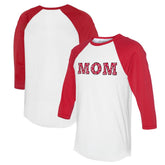 Cincinnati Reds Tiny Turnip Women's Logo Mom 3/4-Sleeve Raglan T-Shirt - MLB