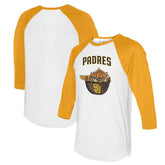 San Diego Padres Tiny Turnip Women's Nacho Helmet 3/4-Sleeve Raglan T-Shirt - MLB