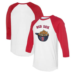 Boston Red Sox Tiny Turnip Women's Nacho Helmet 3/4-Sleeve Raglan T-Shirt - MLB