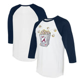 Atlanta Braves Tiny Turnip Women's Popcorn 3/4-Sleeve Raglan T-Shirt - MLB