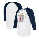 Cleveland Guardians Tiny Turnip Women's Popcorn 3/4-Sleeve Raglan T-Shirt - MLB