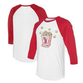Boston Red Sox Tiny Turnip Women's Popcorn 3/4-Sleeve Raglan T-Shirt - MLB