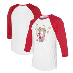 St. Louis Cardinals Tiny Turnip Women's Popcorn 3/4-Sleeve Raglan T-Shirt - MLB