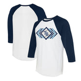 Tampa Bay Rays Tiny Turnip Women's Prism Arrows 3/4-Sleeve Raglan T-Shirt - MLB
