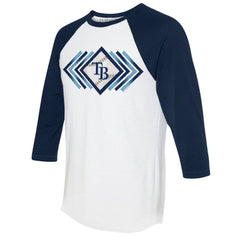 Tampa Bay Rays Tiny Turnip Women's Prism Arrows 3/4-Sleeve Raglan T-Shirt - MLB