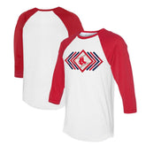 Boston Red Sox Tiny Turnip Women's Prism Arrows 3/4-Sleeve Raglan T-Shirt - MLB