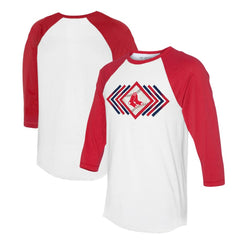 Boston Red Sox Tiny Turnip Women's Prism Arrows 3/4-Sleeve Raglan T-Shirt - MLB