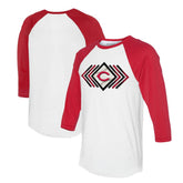 Cincinnati Reds Tiny Turnip Women's Prism Arrows 3/4-Sleeve Raglan T-Shirt - MLB