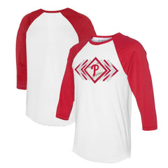 Philadelphia Phillies Tiny Turnip Women's Prism Arrows 3/4-Sleeve Raglan T-Shirt - MLB