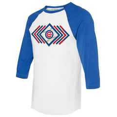 Chicago Cubs Tiny Turnip Women's Prism Arrows 3/4-Sleeve Raglan T-Shirt - MLB