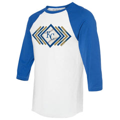 Kansas City Royals Tiny Turnip Women's Prism Arrows 3/4-Sleeve Raglan T-Shirt - MLB