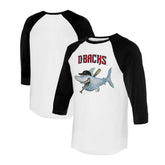 Arizona Diamondbacks Tiny Turnip Women's Shark 3/4-Sleeve Raglan T-Shirt - MLB