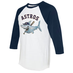 Houston Astros Tiny Turnip Women's Shark 3/4-Sleeve Raglan T-Shirt - MLB