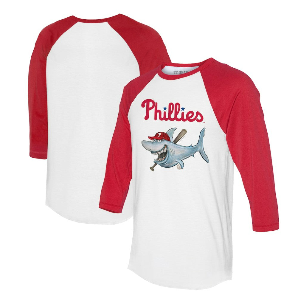 Philadelphia Phillies Tiny Turnip Women's Shark 3/4-Sleeve Raglan T-Shirt - MLB