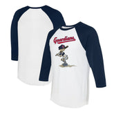 Cleveland Guardians Tiny Turnip Women's Slugger 3/4-Sleeve Raglan T-Shirt - MLB