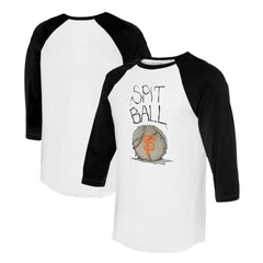 San Francisco Giants Tiny Turnip Women's Spit Ball 3/4-Sleeve Raglan T-Shirt - MLB
