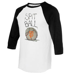 San Francisco Giants Tiny Turnip Women's Spit Ball 3/4-Sleeve Raglan T-Shirt - MLB