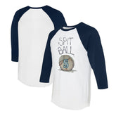 Seattle Mariners Tiny Turnip Women's Spit Ball 3/4-Sleeve Raglan T-Shirt - MLB