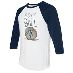 Seattle Mariners Tiny Turnip Women's Spit Ball 3/4-Sleeve Raglan T-Shirt - MLB
