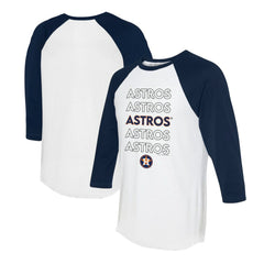 Houston Astros Tiny Turnip Women's Stacked 3/4-Sleeve Raglan T-Shirt - MLB