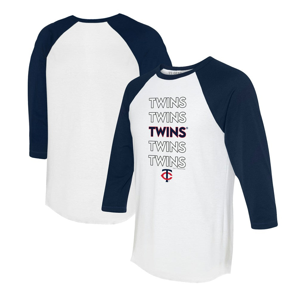 Minnesota Twins Tiny Turnip Women's Stacked 3/4-Sleeve Raglan T-Shirt - MLB
