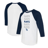 Tampa Bay Rays Tiny Turnip Women's Stacked 3/4-Sleeve Raglan T-Shirt - MLB