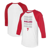Philadelphia Phillies Tiny Turnip Unisex Stacked 3/4-Sleeve Raglan T-Shirt - MLB