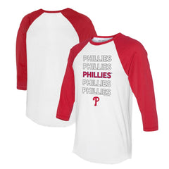 Philadelphia Phillies Tiny Turnip Unisex Stacked 3/4-Sleeve Raglan T-Shirt - MLB