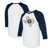 Houston Astros Tiny Turnip Unisex State Outline 3/4-Sleeve Raglan T-Shirt - MLB