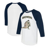 Milwaukee Brewers Tiny Turnip Unisex Stega 3/4-Sleeve Raglan T-Shirt - MLB