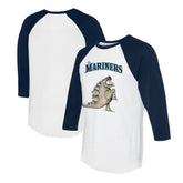Seattle Mariners Tiny Turnip Unisex Stega 3/4-Sleeve Raglan T-Shirt - MLB