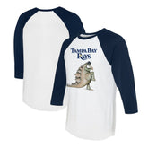 Tampa Bay Rays Tiny Turnip Unisex Stega 3/4-Sleeve Raglan T-Shirt - MLB