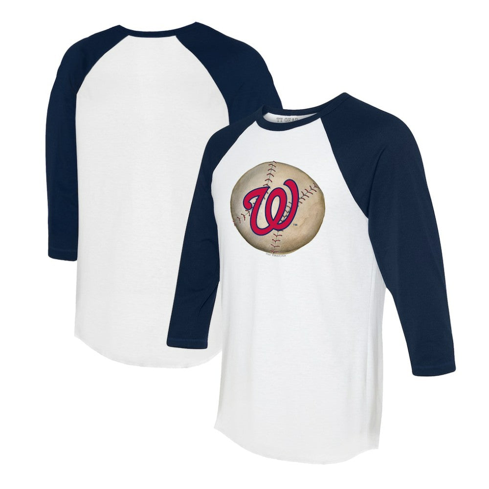 Washington Nationals Tiny Turnip Unisex Stitched Baseball 3/4-Sleeve Raglan T-Shirt - MLB