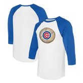 Chicago Cubs Tiny Turnip Unisex Stitched Baseball 3/4-Sleeve Raglan T-Shirt - MLB
