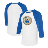 Los Angeles Dodgers Tiny Turnip Unisex Stitched Baseball 3/4-Sleeve Raglan T-Shirt - MLB
