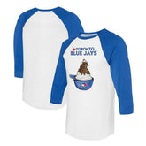 Toronto Blue Jays Tiny Turnip Unisex Sundae Helmet 3/4-Sleeve Raglan T-Shirt - MLB