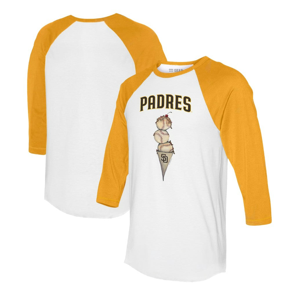 San Diego Padres Tiny Turnip Unisex Triple Scoop 3/4-Sleeve Raglan T-Shirt - MLB