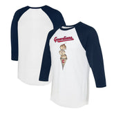 Cleveland Guardians Tiny Turnip Unisex Triple Scoop 3/4-Sleeve Raglan T-Shirt - MLB