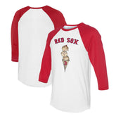 Boston Red Sox Tiny Turnip Unisex Triple Scoop 3/4-Sleeve Raglan T-Shirt - MLB