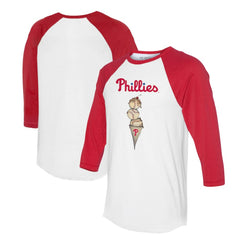 Philadelphia Phillies Tiny Turnip Unisex Triple Scoop 3/4-Sleeve Raglan T-Shirt - MLB