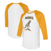 San Diego Padres Tiny Turnip Unisex TT Rex 3/4-Sleeve Raglan T-Shirt - MLB