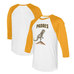 San Diego Padres Tiny Turnip Unisex TT Rex 3/4-Sleeve Raglan T-Shirt - MLB