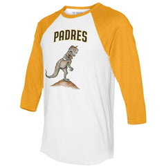 San Diego Padres Tiny Turnip Unisex TT Rex 3/4-Sleeve Raglan T-Shirt - MLB
