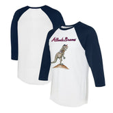 Atlanta Braves Tiny Turnip Unisex TT Rex 3/4-Sleeve Raglan T-Shirt - MLB